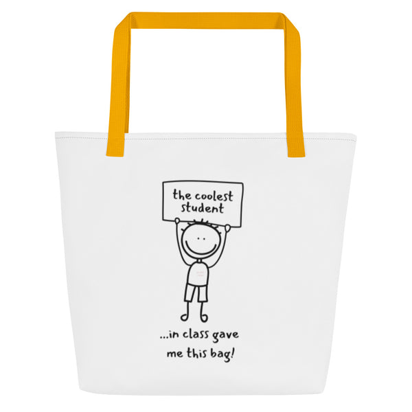 Cool Kid All-Over Print Large Tote Bag