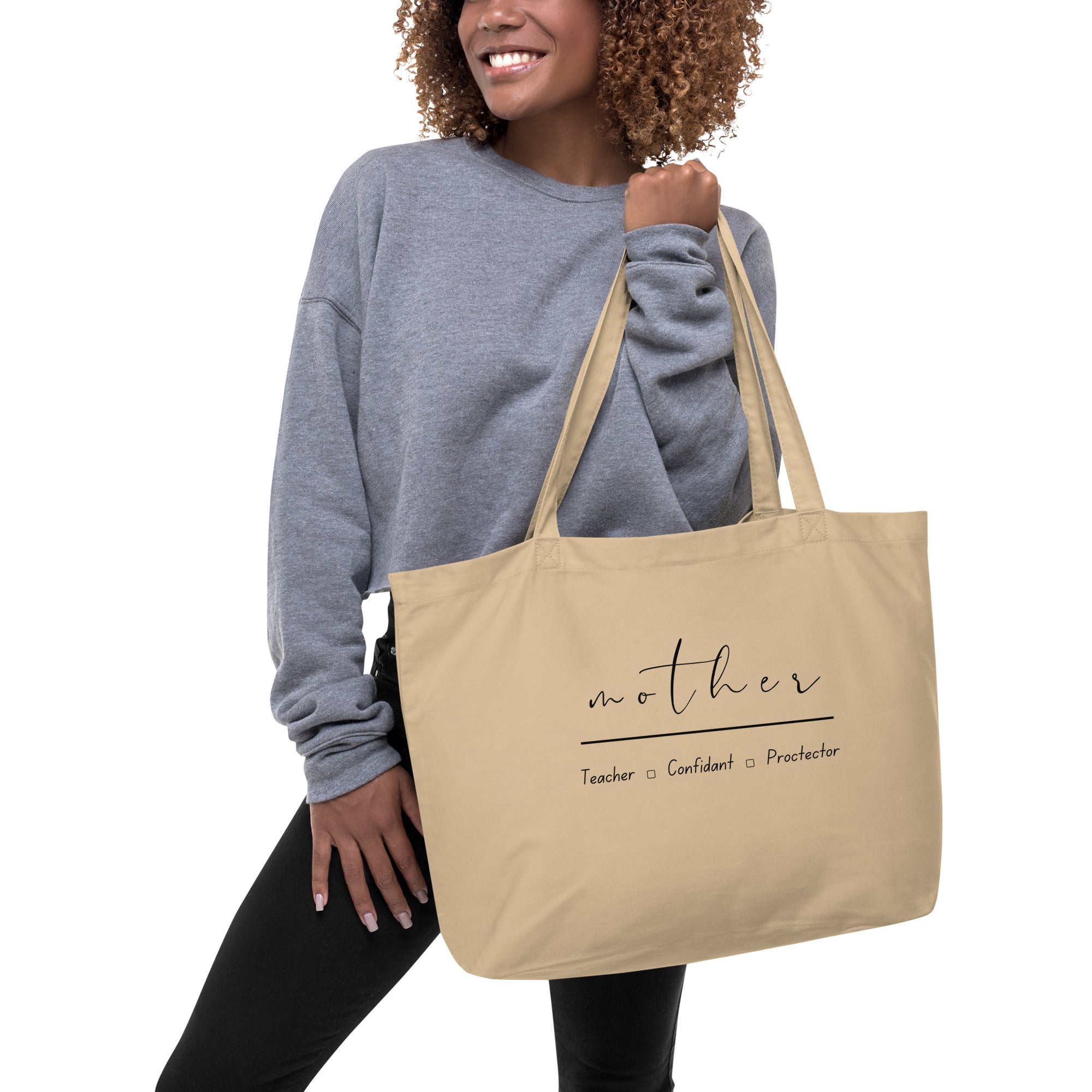 “Mother” Large organic tote bag