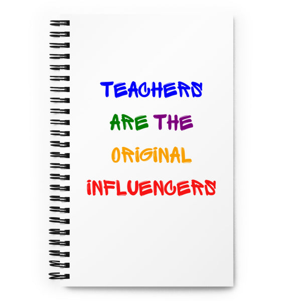 Teacher Influencer Spiral notebook in White