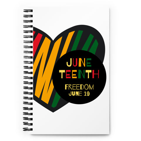 Juneteenth Love Spiral notebook