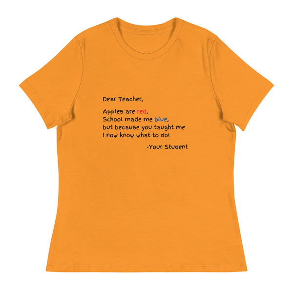 Dear Teacher Women's Relaxed T-Shirt