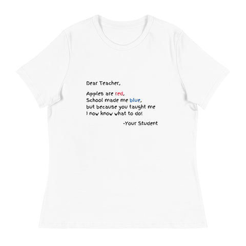 Dear Teacher Women's Relaxed T-Shirt